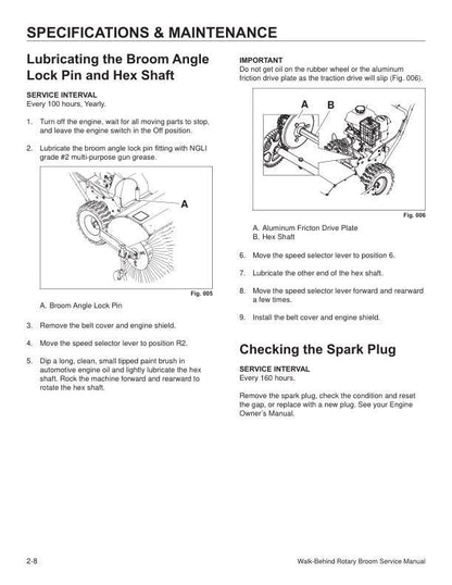 Toro 38700 23740 Walk Behind Rotary Broom Service Manual sample page from service manual
