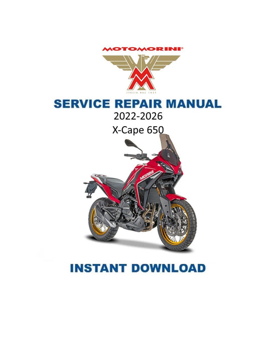 Motormorini X Cape 650 Motorcycle Service Manual 2022-2026 - Service Manual PDF Instant Download