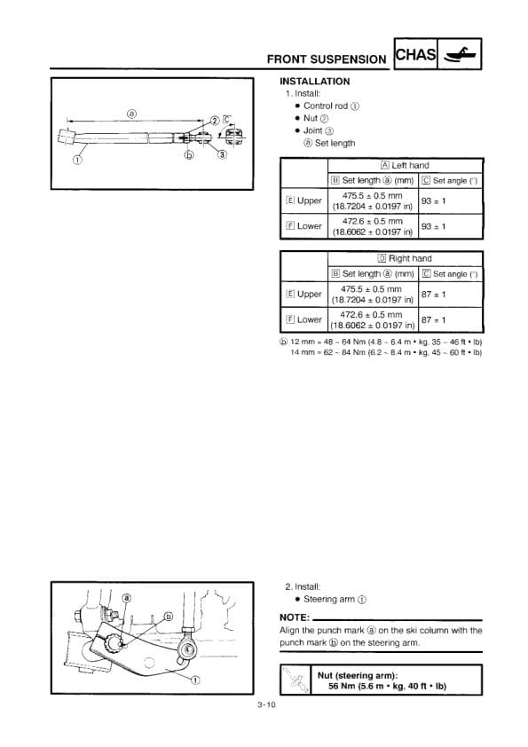 Yamaha Phazer Venture XL Snowmobile Service Manual sample page showing repair procedures