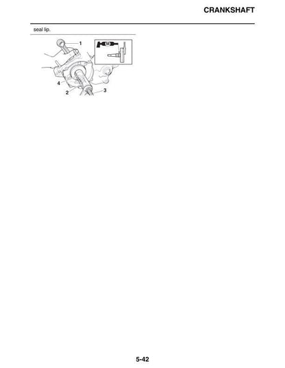Yamaha YZ 125 XN Motorcycle Service Manual sample page from the repair manual