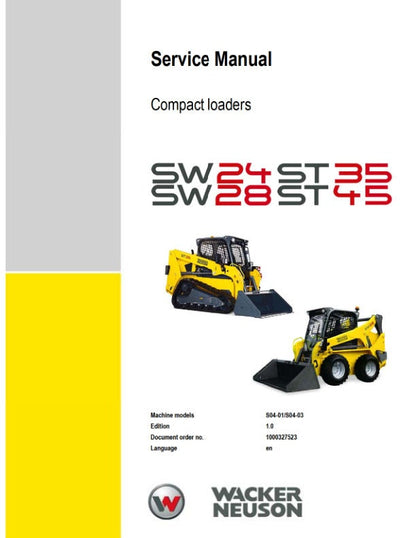 Wacker Neuson SW24 SW28 SW35 SW45 Compact Loader Service Manual factory service manual title page