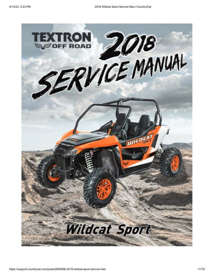 Arctic Cat Wildcat Sport 700 UTV Service Manual factory service manual title page
