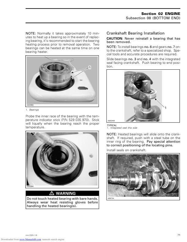 Skidoo Summit Highmark & Mach Z Snowmobile Service Manual sample page from service manual