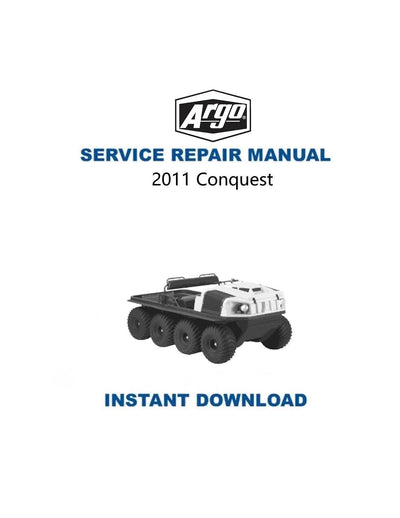 Argo Conquest 8x8 UTV Service Manual 2011-2018 - Service Manual PDF Instant Download
