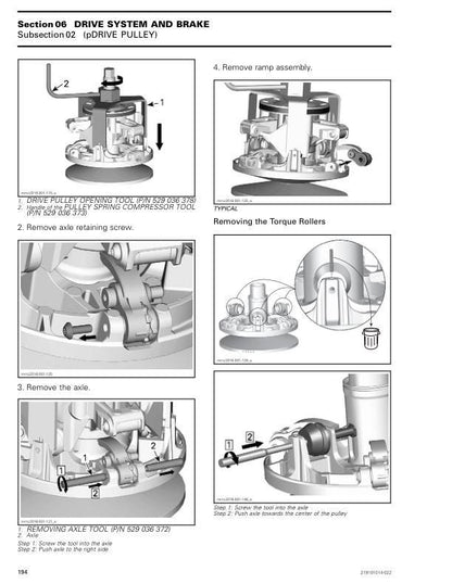 Skidoo Freeride 600 850 Snowmobile Service Manual sample page showing repair procedures