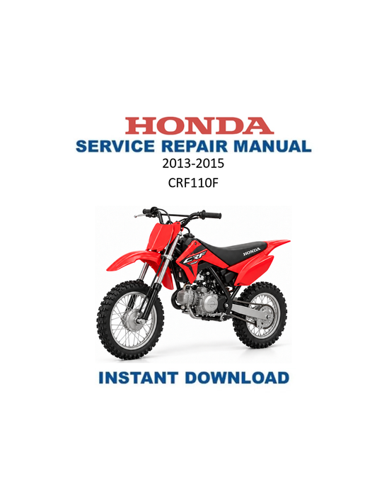 Honda CRF110F Motorcycle Service Manual PDF | 2013-2015