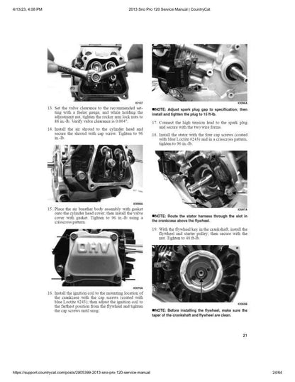 Arctic Cat Sno Pro 120 Snowmobile Service Manual sample page from the repair manual