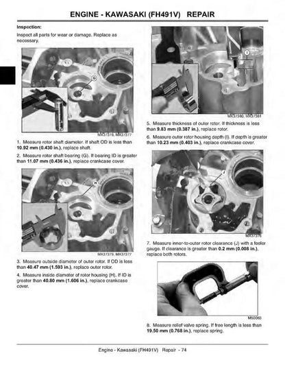 John Deere X300 X304 X320 X324 X340 X360 Tractor Service Manual sample page from service manual