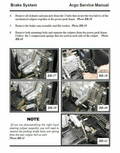 Argo S SN BF RB C CB V A B N R Service Manual sample page showing repair procedures