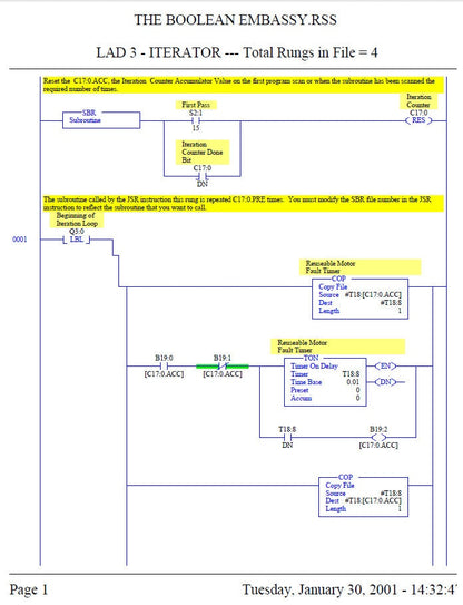 PLC Trainer & Training Course sample page showing schematics and diagrams