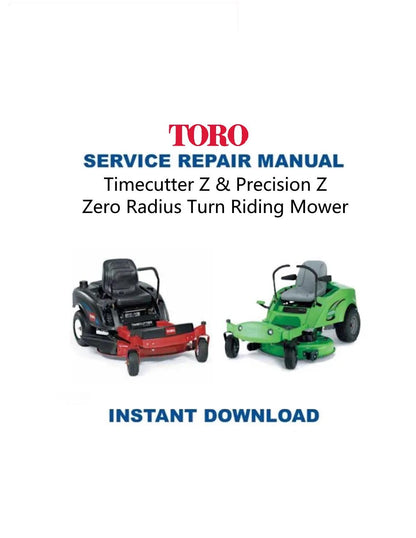 Toro Lawnboy Timecutter Z Series Precision Mower Service Manual - Service Manual PDF Instant Download