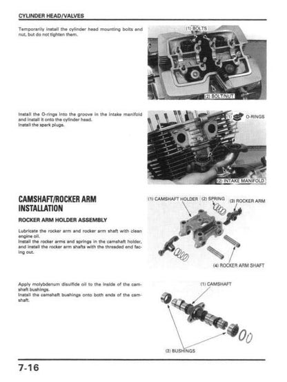 Honda Rebel CMX250 Motorcycle Service Manual sample page with technical illustrations
