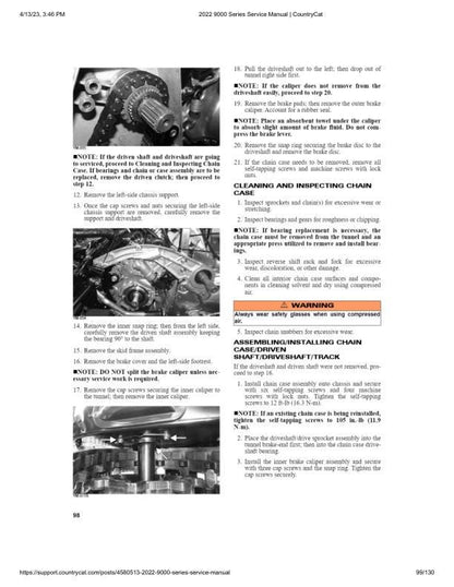 Arctic Cat Thundercat ZR 9000 Snowmobile Service Manual sample page showing schematics and diagrams