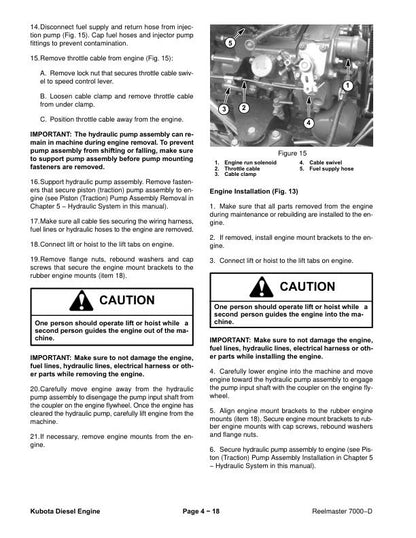 Toro Reelmaster 7000 D Mower Service Manual sample page with diagrams and specifications
