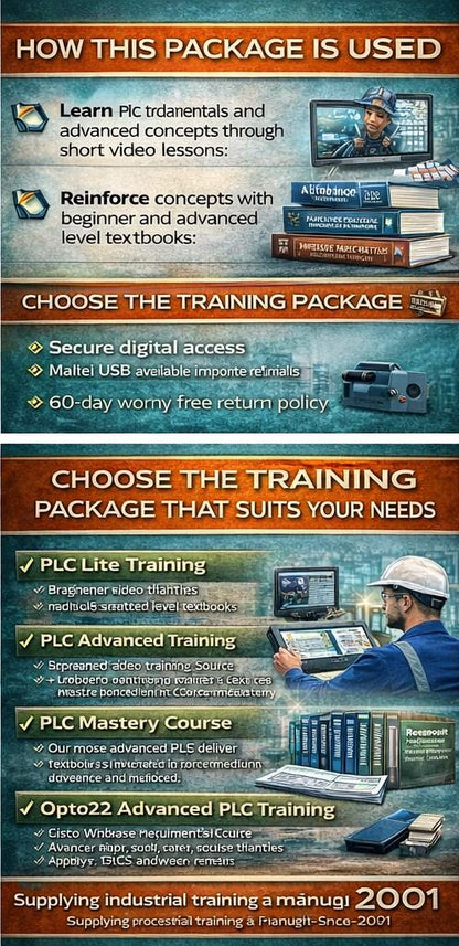 Instrumentation & Process Control Course sample page with diagrams and specifications