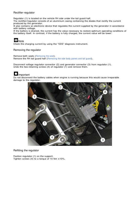 Ducati Multistrada 1200S GT Granturismo Service Manual table of contents