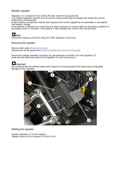 Ducati Multistrada 1200S GT Granturismo Service Manual table of contents