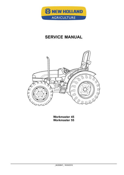 New Holland Workmaster 45 55 Tractor Service Manual factory service manual title page