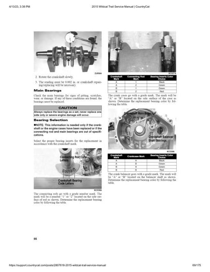 Arctic Cat Wildcat Trail UTV Service Manual sample page showing repair procedures