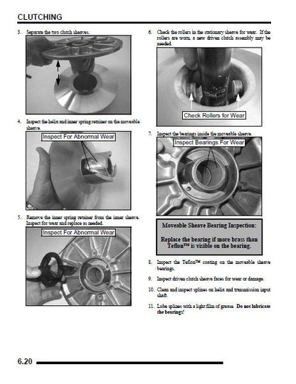 Polaris Ranger XP 700 UTV Service Manual sample page with technical illustrations