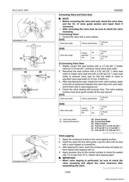 Kubota G23 G26 Mower Service Manual sample page from the repair manual