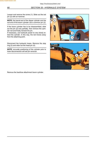 Case 580 590 695 SR Service Manual sample page showing schematics and diagrams