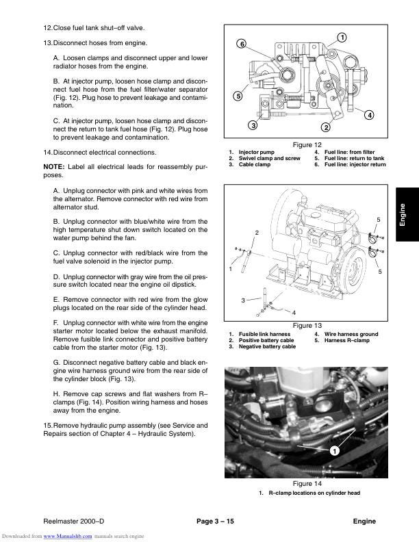 Toro Reelmaster 2000 D Mower Service Manual sample page from service manual