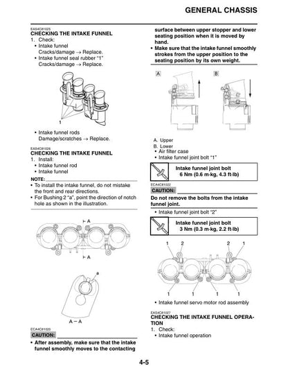 Yamaha YZF-R1 Motorcycle Service Manual sample page showing schematics and diagrams