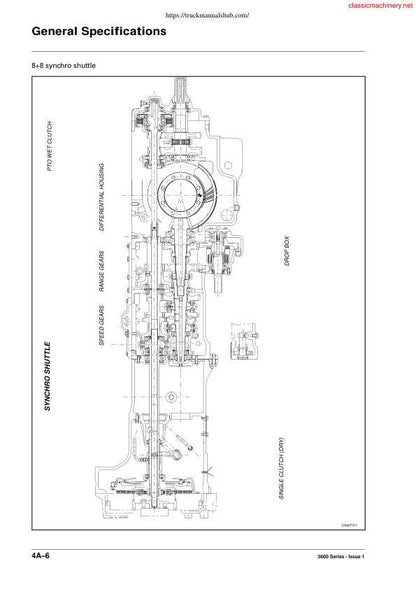 Massey Ferguson 3680 Tractor Service Manual sample page with technical illustrations