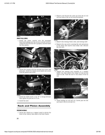 Arctic Cat Wildcat Trail UTV Service Manual sample page from service manual