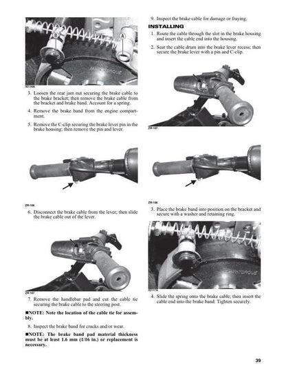 Skidoo MXZ120 Snowmobile Service Manual sample page from the repair manual