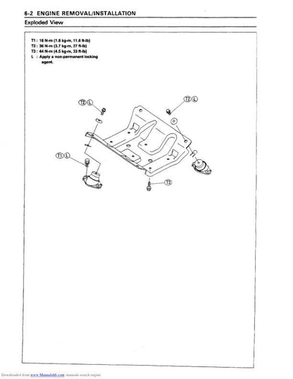 Kawasaki JetSki 1100 Zxi Service Manual sample page from the repair manual