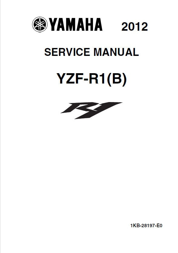 Yamaha YZF-R1 Motorcycle Service Manual factory service manual title page