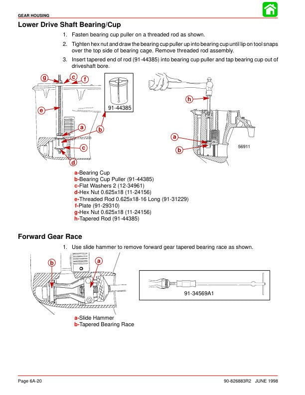 Mercury Mariner 20 25 Outboard Service Manual sample page from the repair manual