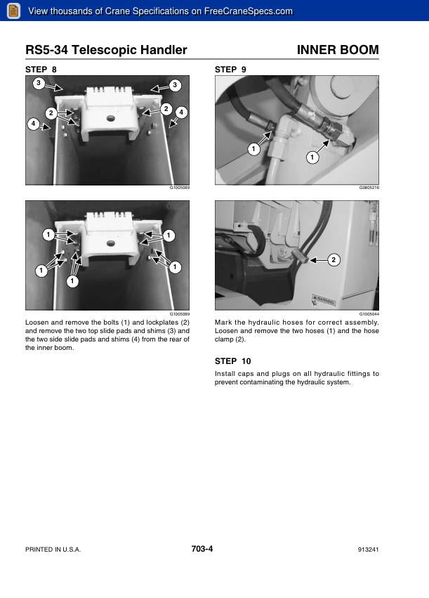 GEHL RS5 RS6 Telehandler Service Manual sample page showing schematics and diagrams