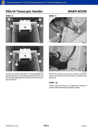 GEHL RS5 RS6 Telehandler Service Manual sample page showing schematics and diagrams