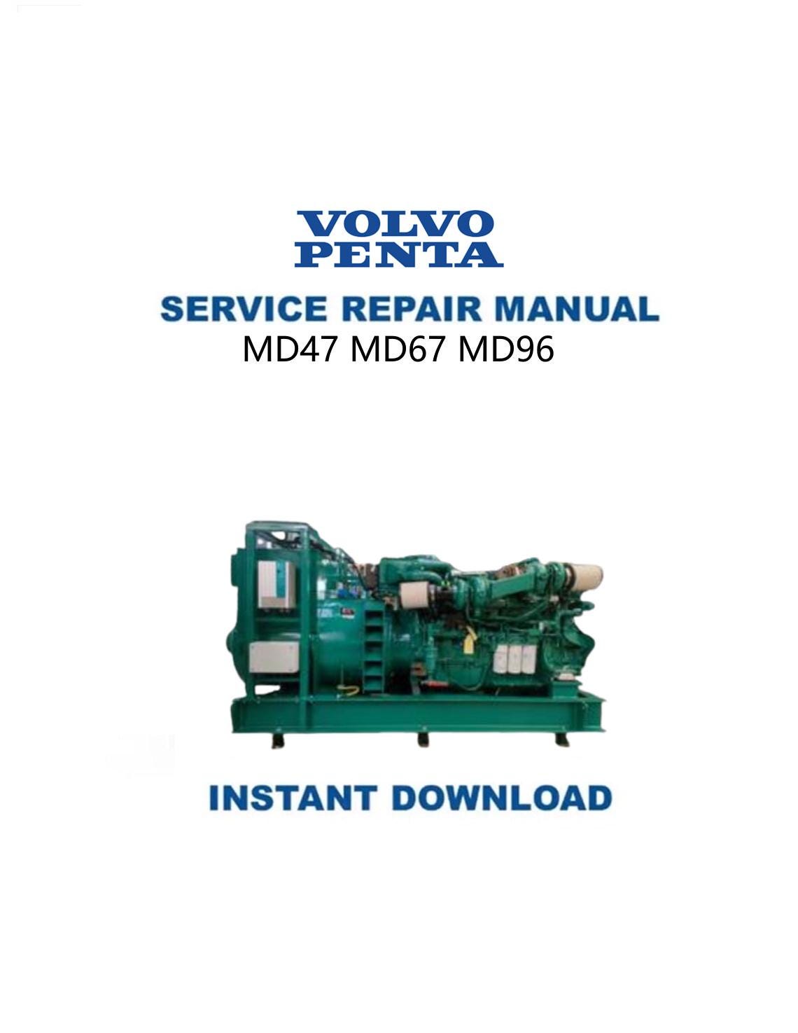 Volvo Penta MD47 MD67 MD96 Diesel Engine Service Manual - Service Manual PDF Instant Download