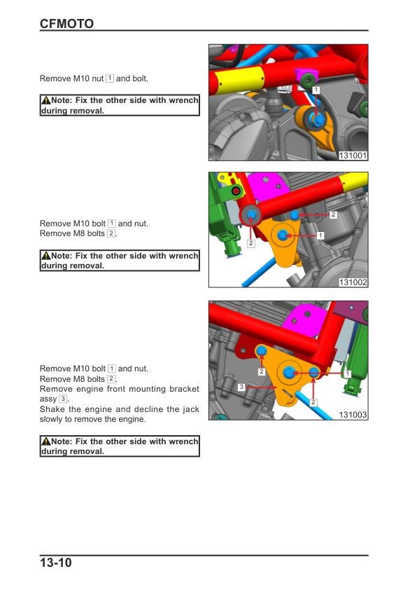 CFMOTO GT 400 650 Motorcycle Service Manual sample page from service manual