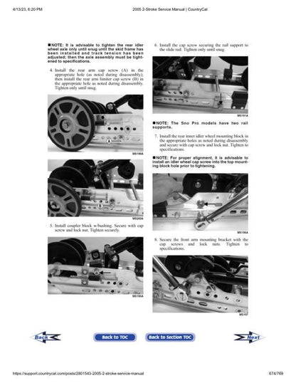 Arctic Cat F5 F6 F7 M5 M7 Panther Pantera ZR Snowmobile Service Manual sample page showing schematics and diagrams