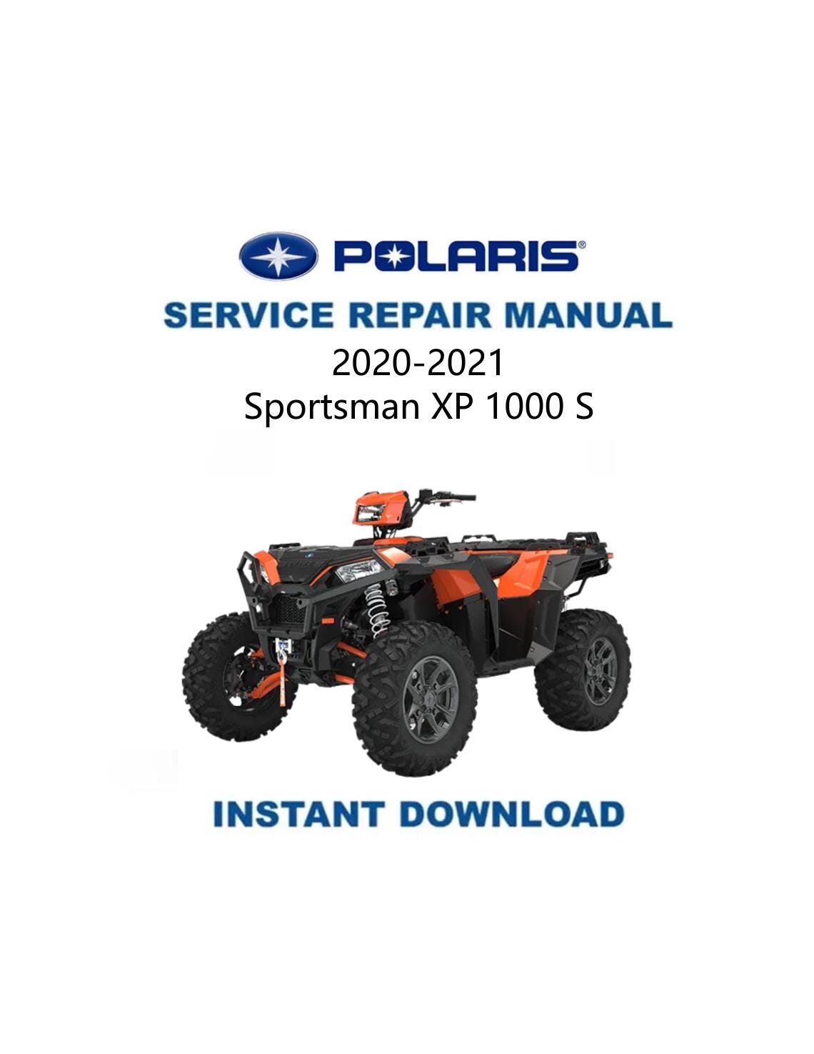 Polaris Sportsman XP 1000 ATV Service Manual 2020-2021 - Service Manual PDF Instant Download