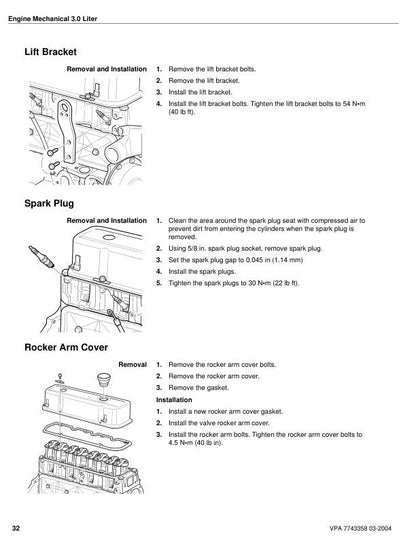 Volvo Penta 3.0 GS GL Engine Service Manual sample page from service manual