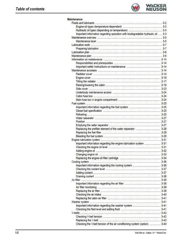 Wacker Neuson SW24 SW28 SW35 SW45 Compact Loader Service Manual sample page showing repair procedures