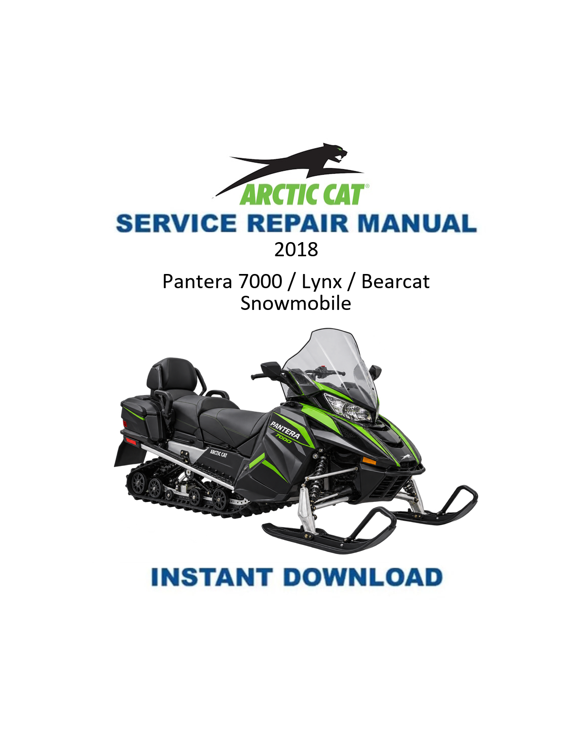 Arctic Cat Utility Snowmobile 2018 service manual PDF