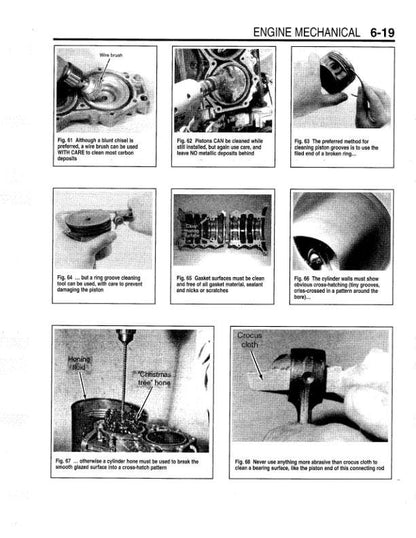 Johnson Evinrude 65 - 300 HP Outboard Service Manual sample page with service data and tables