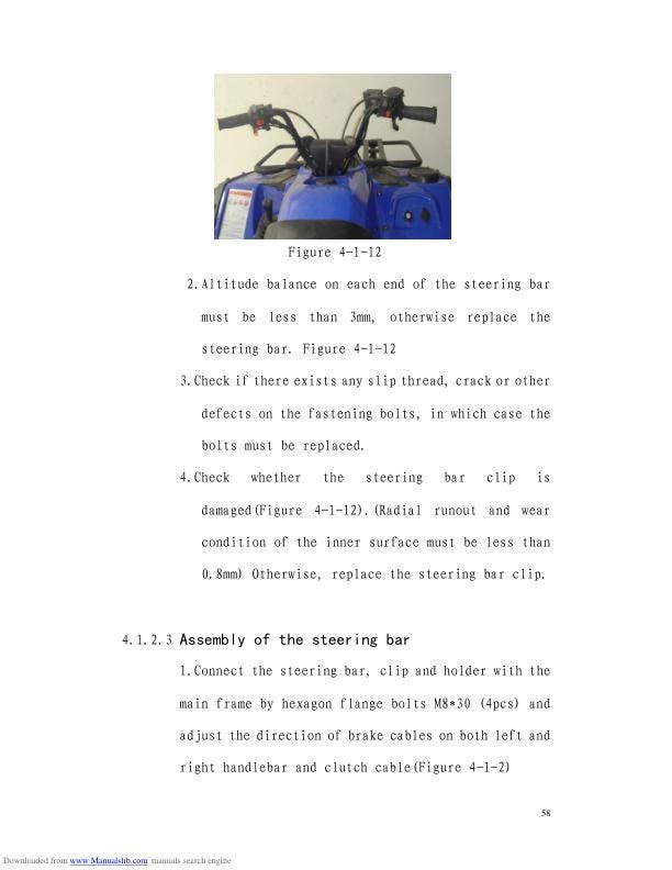 HiSun HS500 ATV-2 Service Manual sample page showing schematics and diagrams