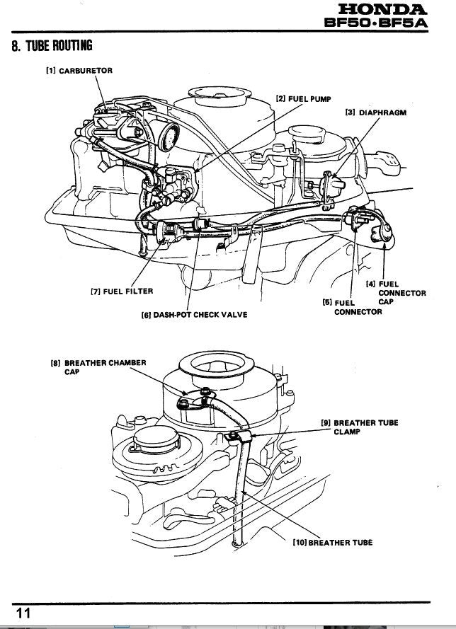 Honda BF5A Outboard Service Manual sample page from service manual