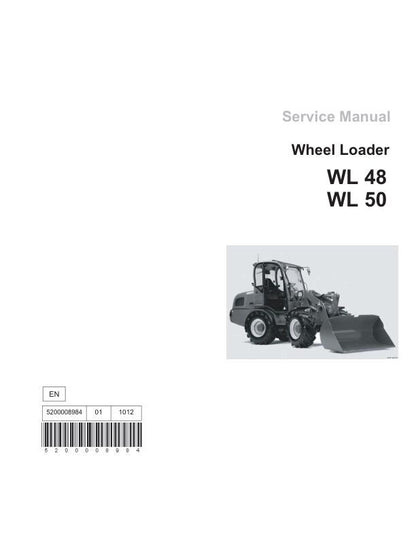 Wacker Neuson WL 48 50 Wheel Loader Service Manual factory service manual title page