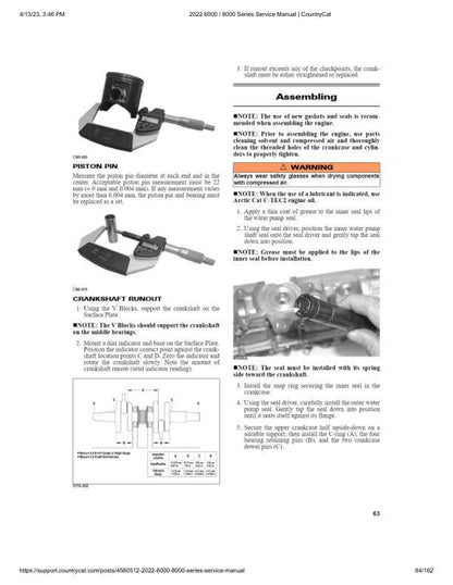 Arctic Cat Riot Norseman ZR Alpha One 6000 8000 Snowmobile Service sample page with technical illustrations