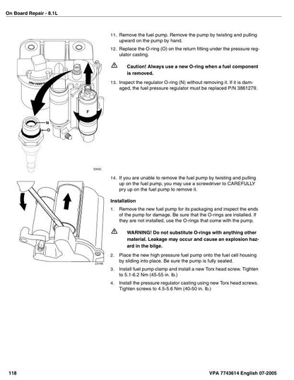 Volvo Penta 4.3 5.0 5.7 8.1 GXi OSi Gi Engine Service Manual sample page from the repair manual