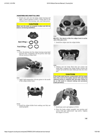 Arctic Cat Wildcat Sport 700 UTV Service Manual sample page showing schematics and diagrams